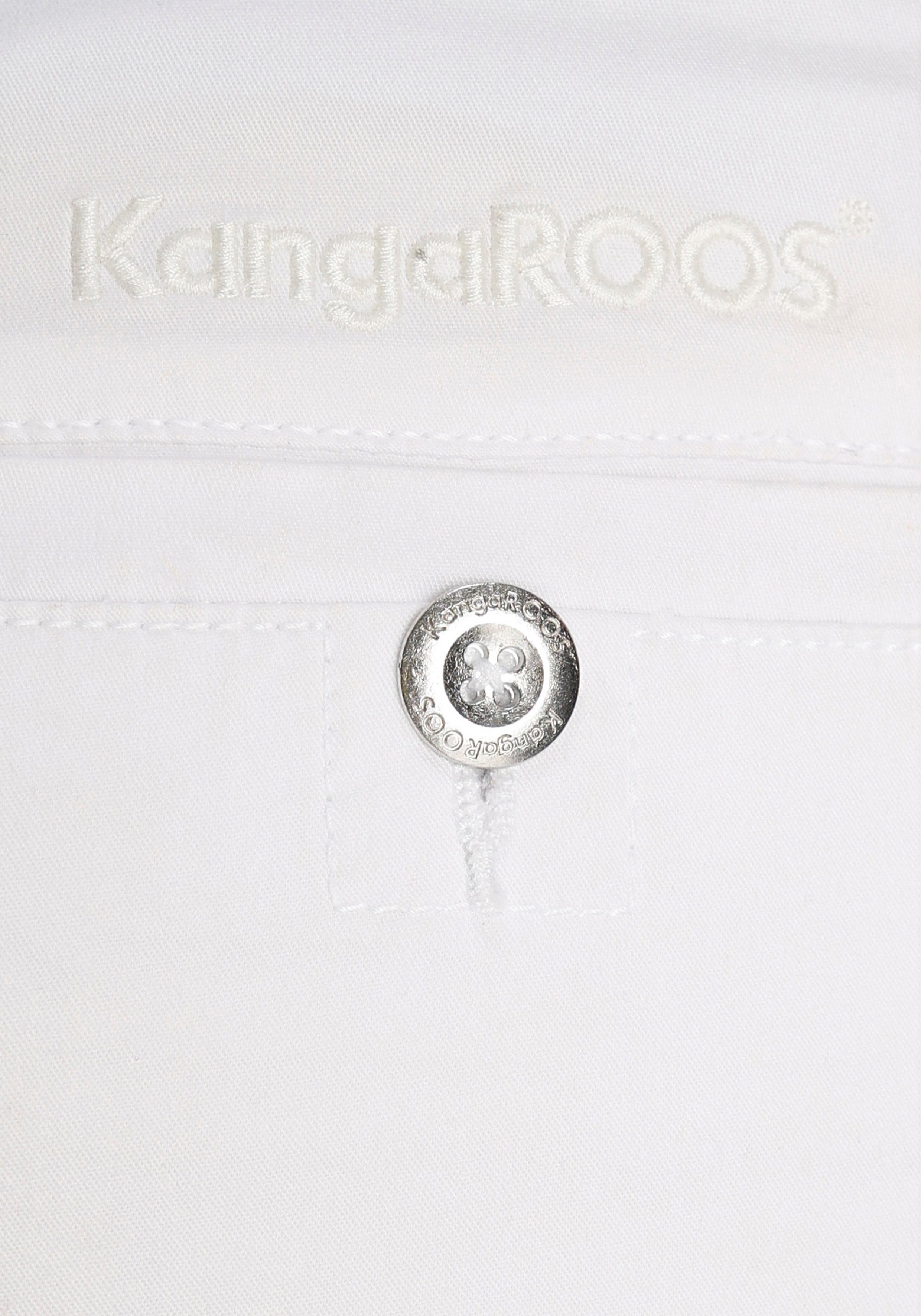 KangaROOS Chinohose (Set, 2-tlg., weiß mit binden mit Form, Gürtel) in zu Kordel schmaler