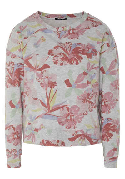 Chiemsee Sweatshirt »mit Blumenalloverprint« (1-tlg)