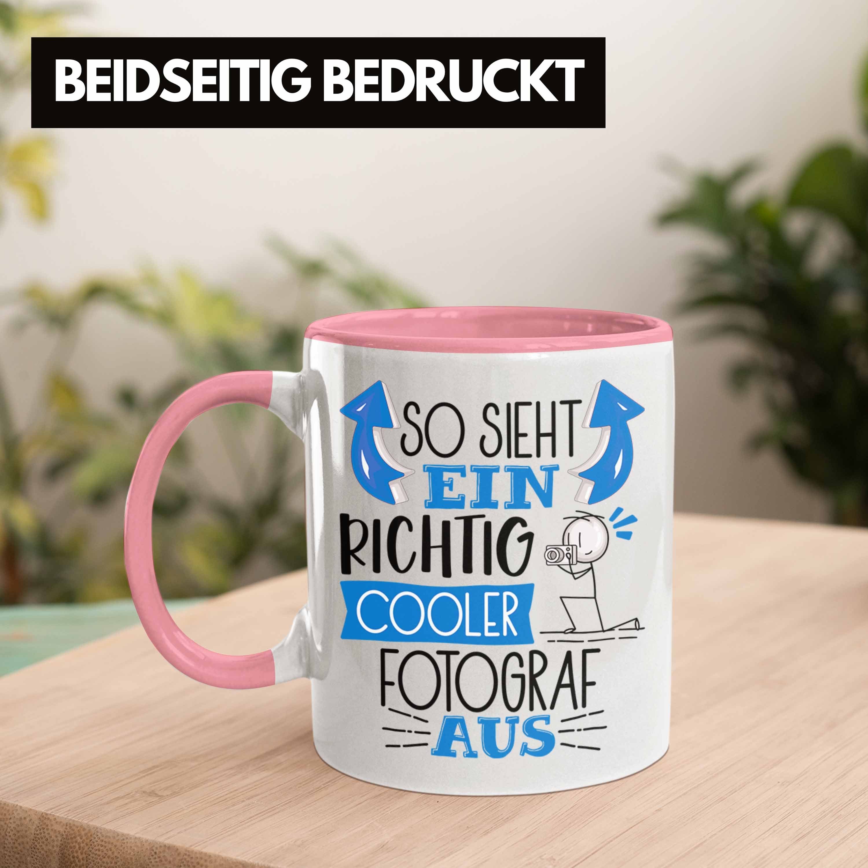 Trendation Tasse Fotograf Tasse RIchtig Cooler Fotograf Ein So Gesch Rosa Geschenk Aus Sieht