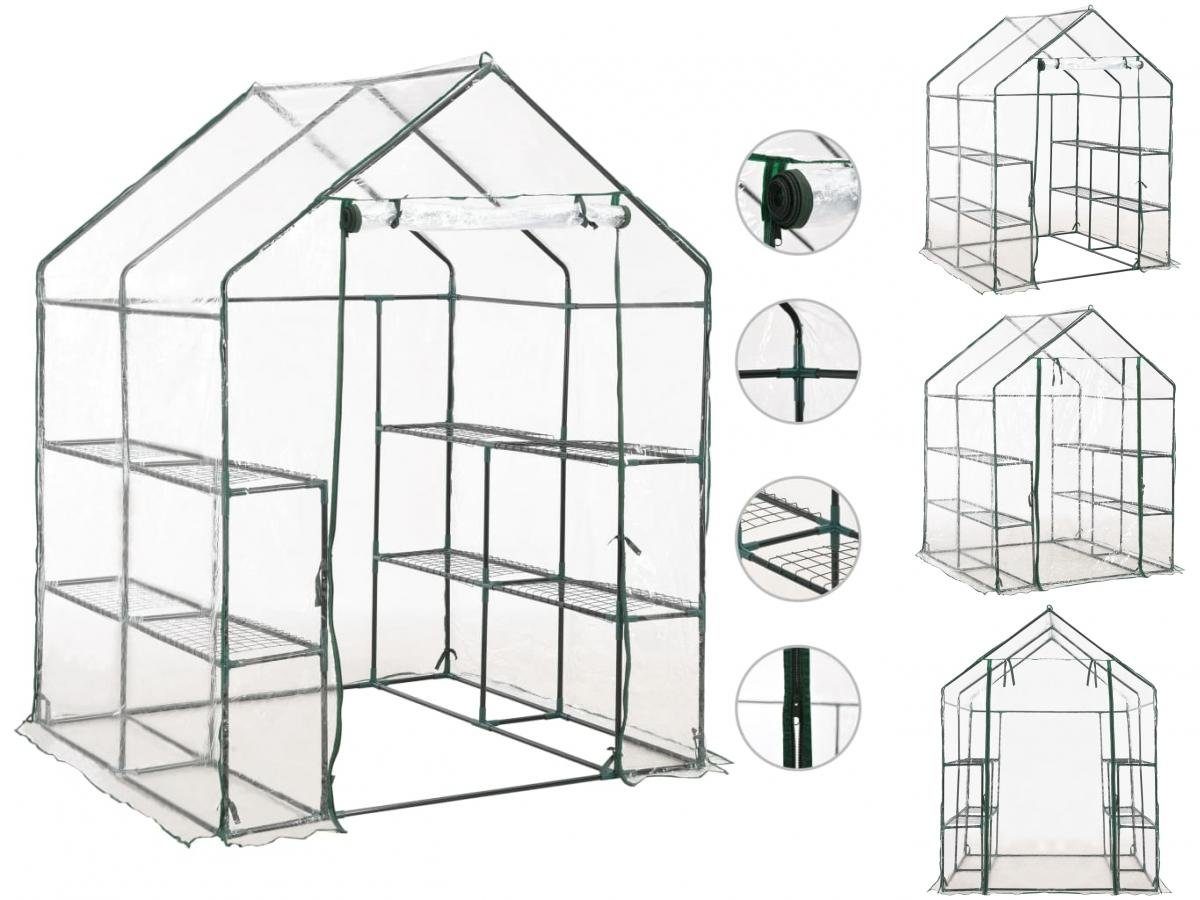 vidaXL Gewächshaus Gewächshaus mit 8 Regalen 143 x 143 x 195 cm grün | Rabatt: 24%
