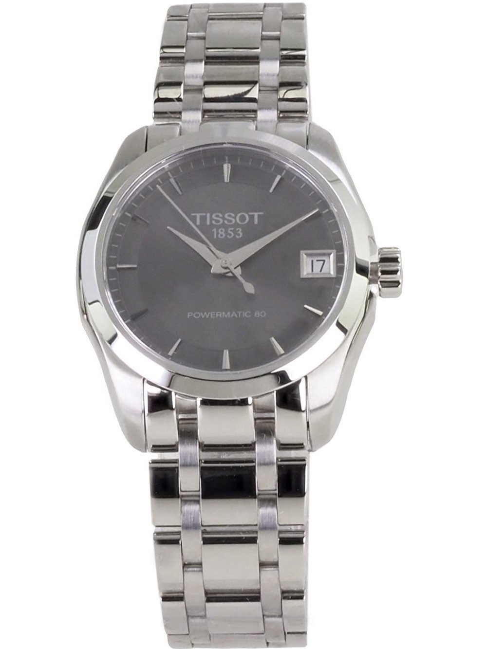 Tissot Automatikuhr schweizer Damen Uhr 33 mm Ø T0352071106100 Powermatic 80, Saphirglas, Glasboden