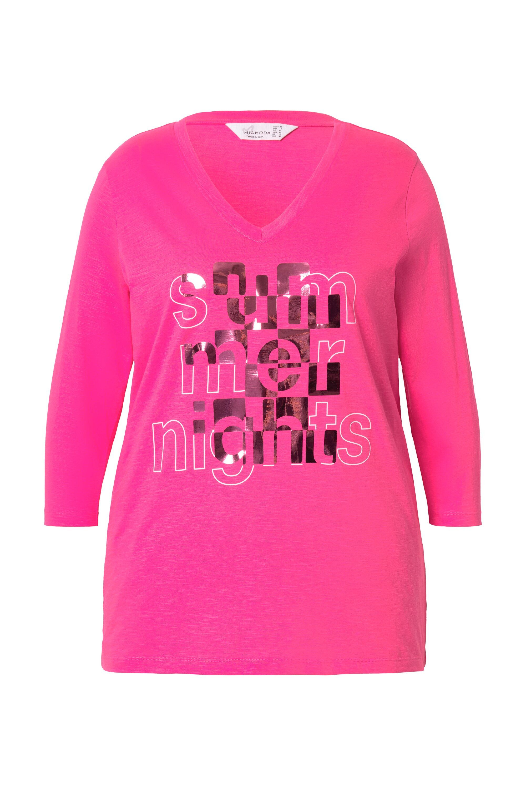 MIAMODA T-Shirt T-Shirt A-Linie Statement 3/4-Ärmel günstig online kaufen