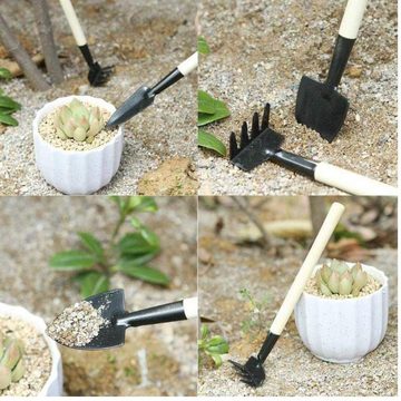 Dedom Gartenpflege-Set Mini-Tools, Mini Pflanze Gartengeräte, Mini Gartenwerkzeuge, Schippe Harke Blumen Garten Kelle Zimmer Pflanzen