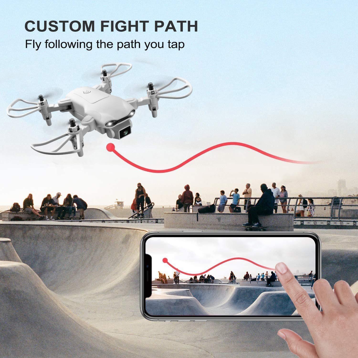 WiFi halten, Kamera Routenerstellung Höhe Drohne Quadcopter HD RC (720p, V9 Kinder, für Drohne Unterstützt Start/Landung) mit 4DRC FPV Headless-Modus