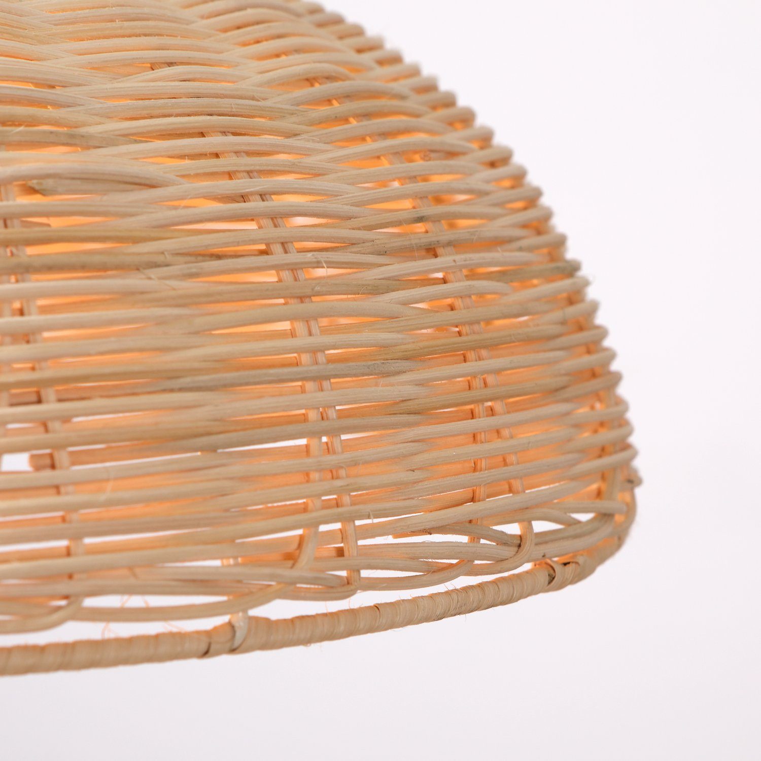 Home4Living Pendelleuchte Hängeleuchte Pendeleuchte Ø 48cm Rattan E27 Küchenlampe, ohne Leuchtmittel, Rattan – Bild 4 von 5