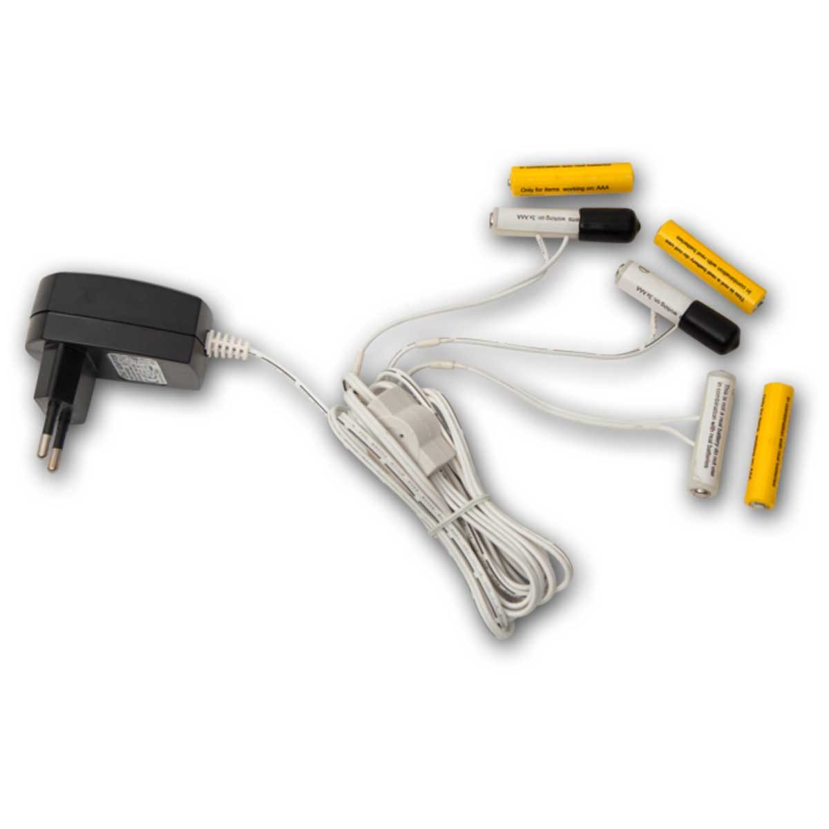 STAR TRADING Batterieadapter-Netzteil, 3x 2 AAA, 3V 500mA 1,5W Steckernetzteil