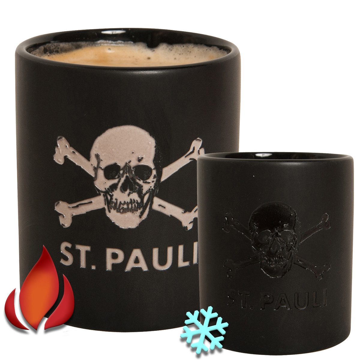 FC St. Pauli Tasse FC St. Pauli - Magic Kaffeebecher Totenkopf - schwarz, Keramik