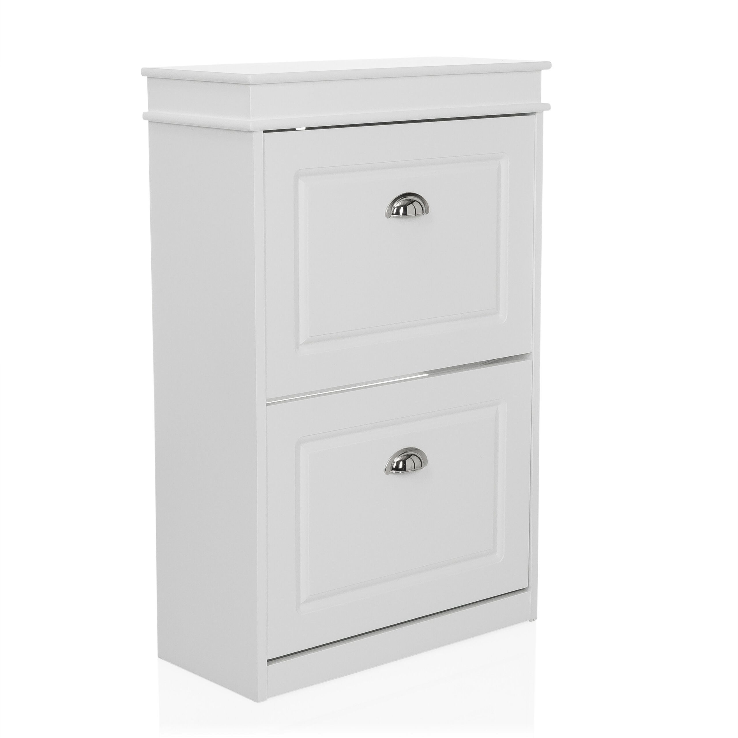 hjh LIVING Schuhschrank ESTHA 2 Kommode H/B/T: 82.0 x 53.0 x 24.0 cm Schuhschrank mit 2 Klappen, Schuhkipper schmal, 24cm tief, Diele Flur