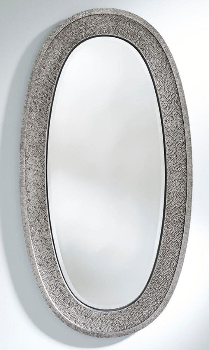x Eleganter 5 - H. - Spiegel x Spiegel Padrino Deko Luxus Spiegel Casa Luxus Wohnzimmer Spiegel Silber 170 - Accessoires Wandspiegel cm Ovaler 89 Garderoben -