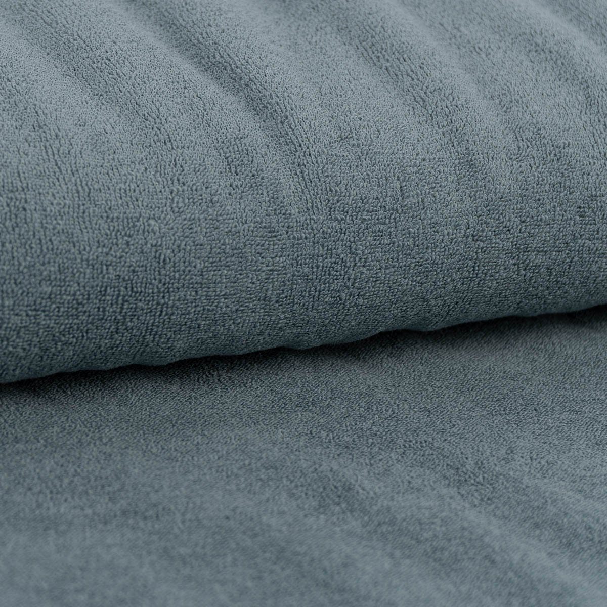 SCHÖNER LEBEN. Stoff Frotteestoff Meterware Stretch einfarbig hell jeans blau 1,5m