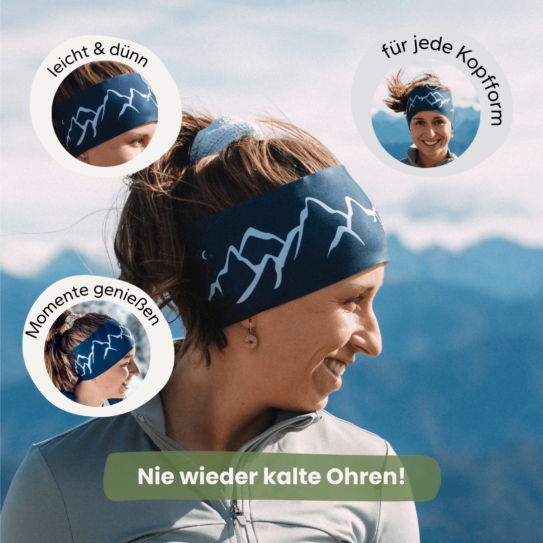 Gipfelgaudi Stirnband Outdoor Stirnband Atmungsaktiv & rutschfest, Ideal für Sport, Outdoor angenehmes und weiches Material für 100% Tragekomfort, elastisch
