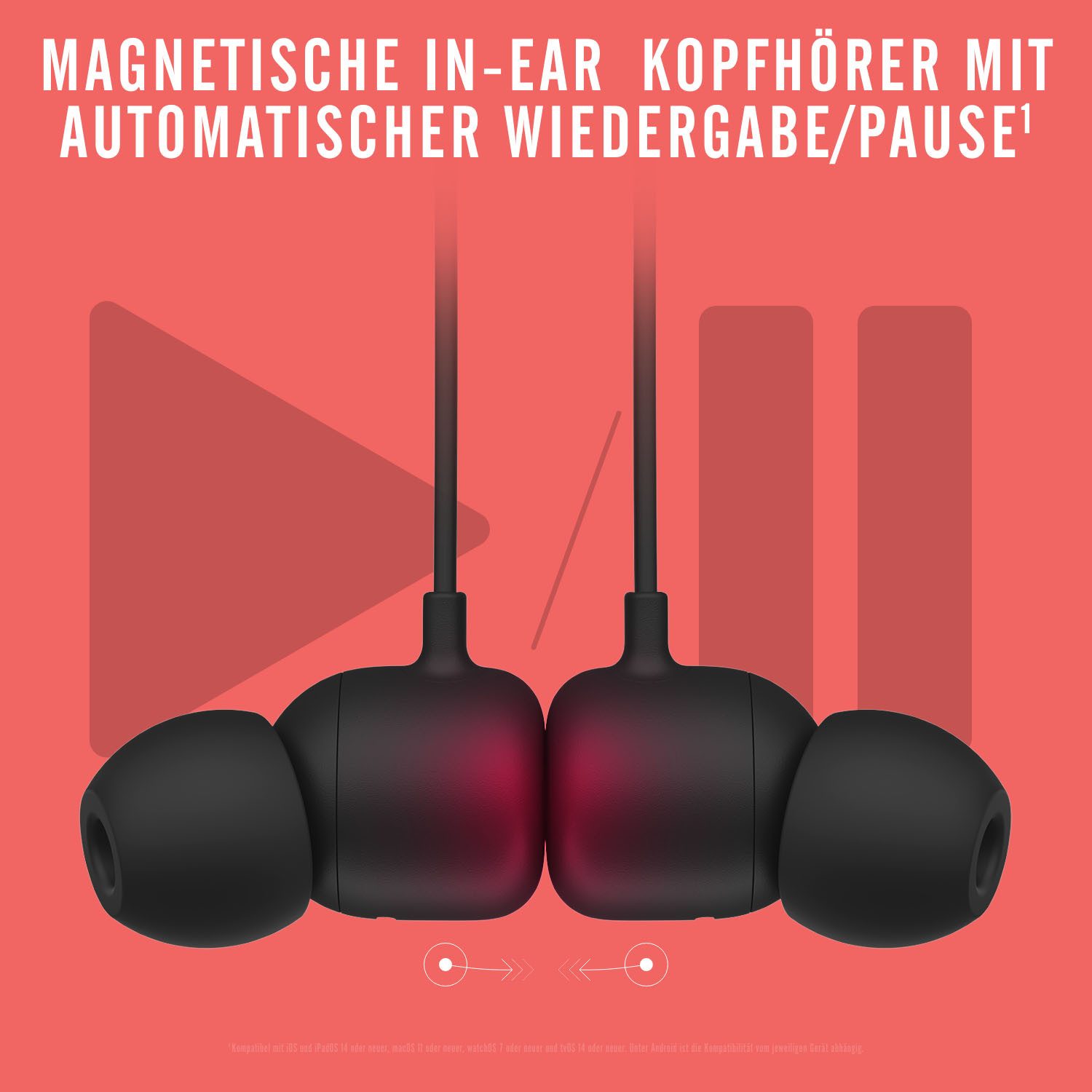 Beats by Dr. Dre Beats Flex wireless In-Ear-Kopfhörer (Freisprechfunktion, Rauschunterdrückung, Sprachsteuerung, Bluetooth, mit Apple W1-Chip)