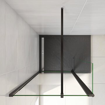 duschspa Duschwand Duschtrennwand mit Flipper-Panel Walk in Dusche Glaswand, Einscheibensicherheitsglas, Sicherheitsglas, (Set), Glas