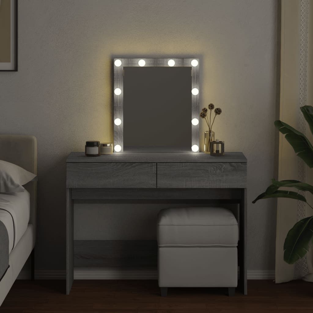 vidaXL Schminktisch Schminktisch mit LED-Beleuchtung Grau günstig online kaufen