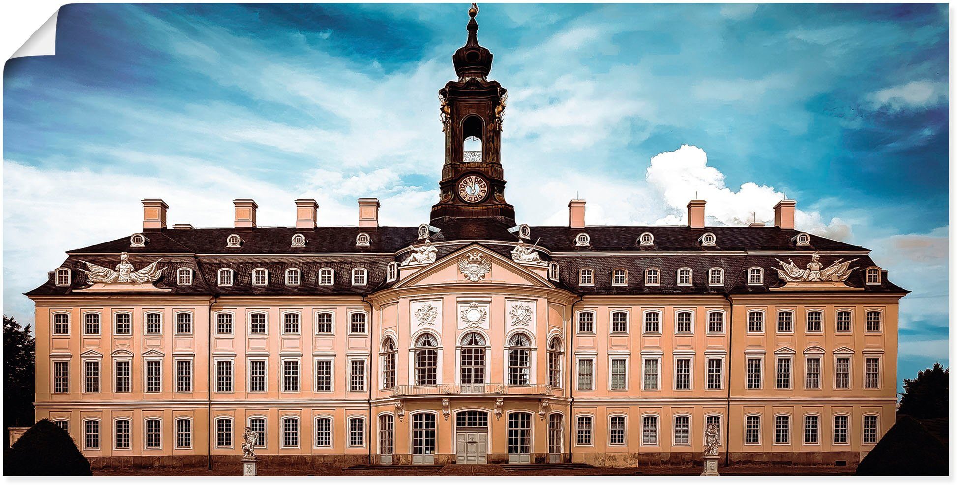 Leinwandbild, in Größen versch. (1 St), Wermsdorf, Schloss Wandbild oder Gebäude Alubild, Wandaufkleber als Hubertusburg Artland Poster