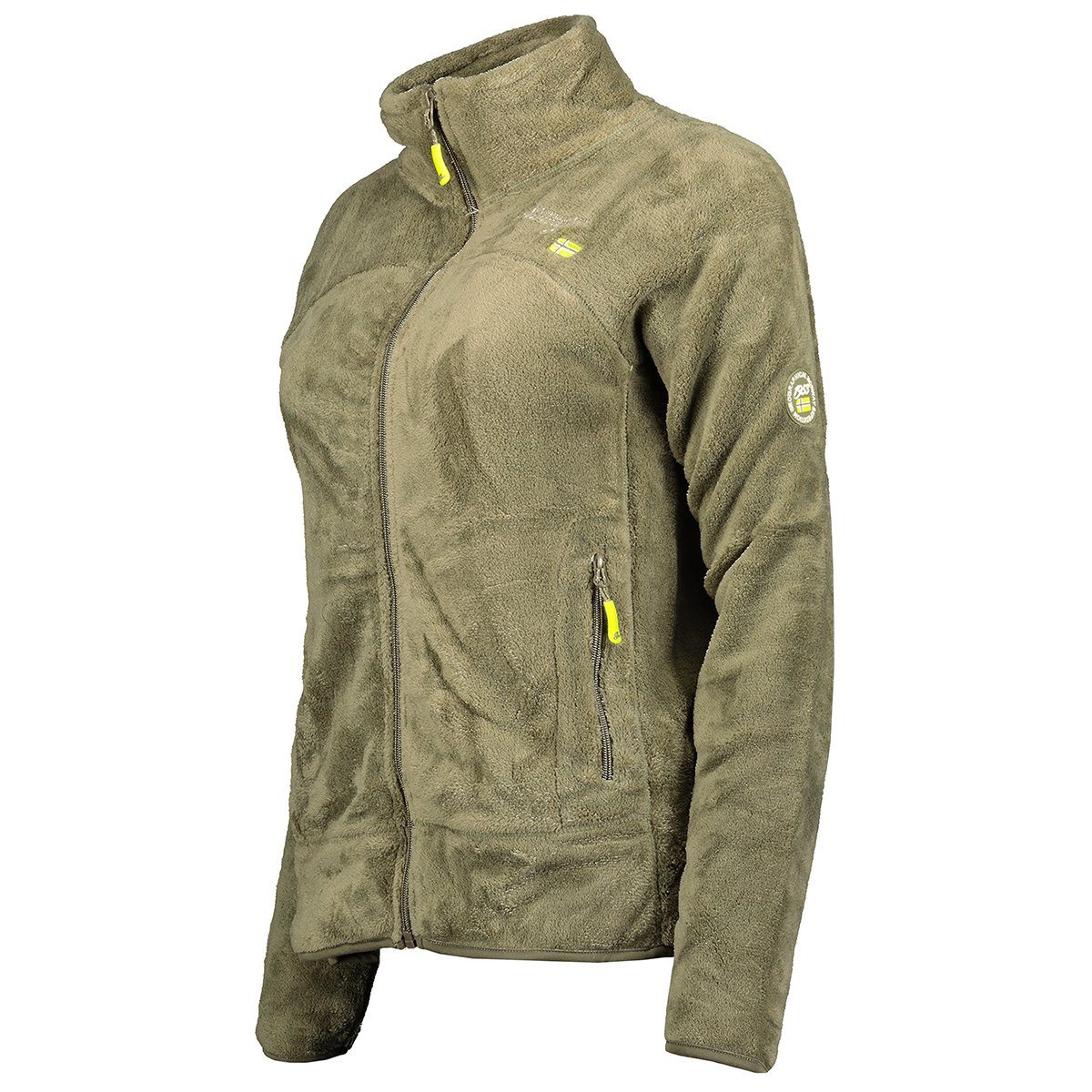 Geographical Norway Fleecejacke Geographical Norway Damen Fleecejacke Teddy Fleece Winter Jacke mit Stehkragen, in Unifarbe, kuschelig