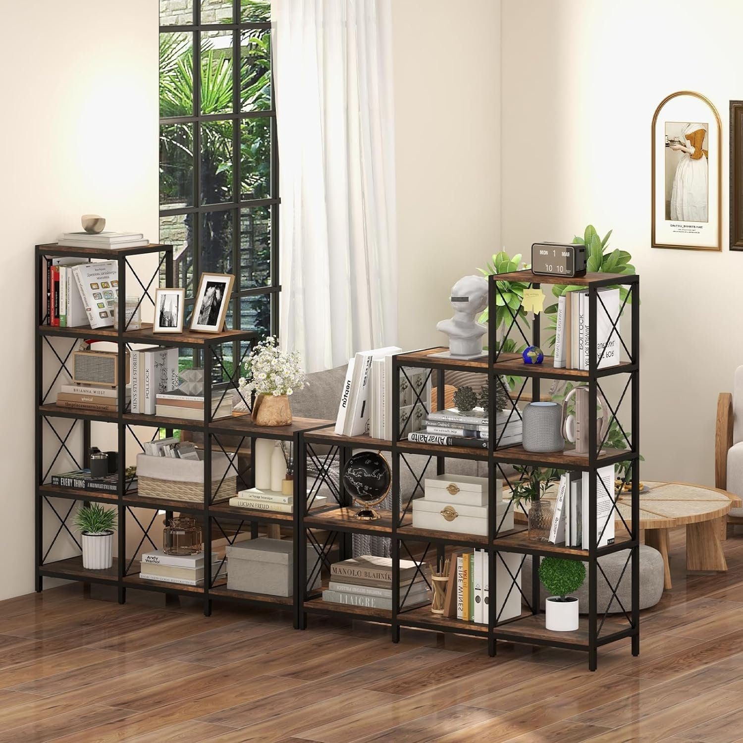 KOMFOTTEU Bücherregal Stufenregal Würfelregal Treppenregal, mit 12 Regalen günstig online kaufen