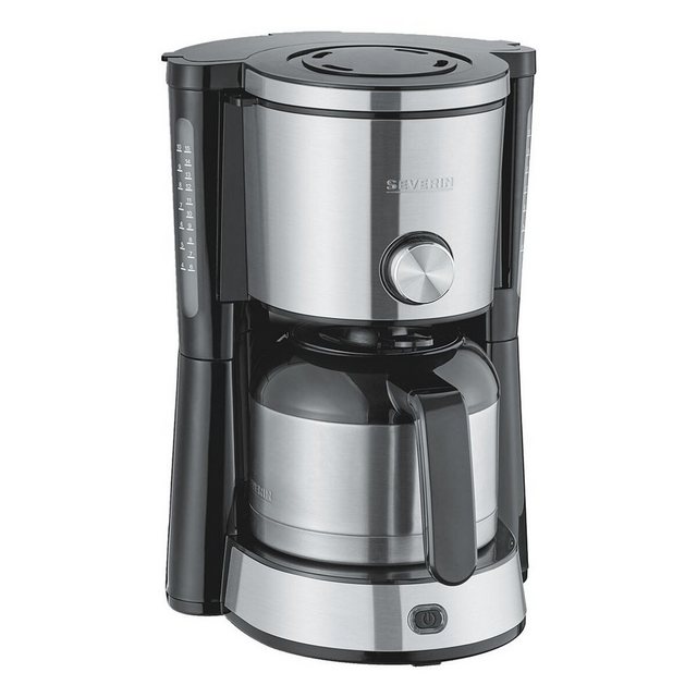 Severin Filterkaffeemaschine TypeSwitch KA 4845, 1l Kaffeekanne, 1×4, Kaffeemaschine mit Edelstahl-Thermokanne, bis 8 Tassen, 1000 Watt