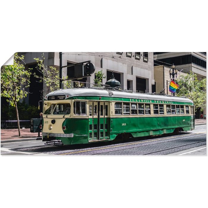 Artland Wandbild Historische Straßenbahn in San Francisco Züge (1 St) als Alubild Leinwandbild Wandaufkleber oder Poster in versch. Größen