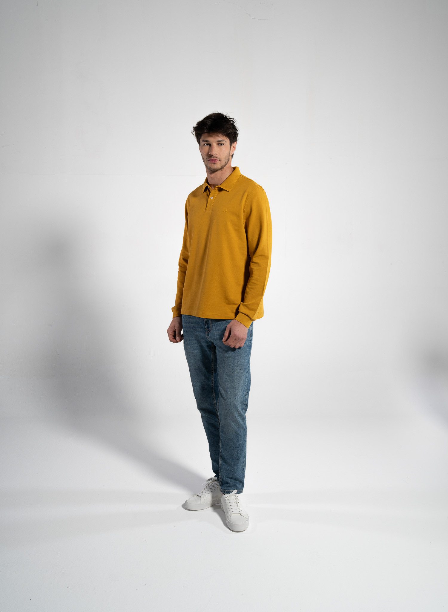 GORG Langarm-Poloshirt Herren Langarm-Poloshirt aus Bio-Baumwolle