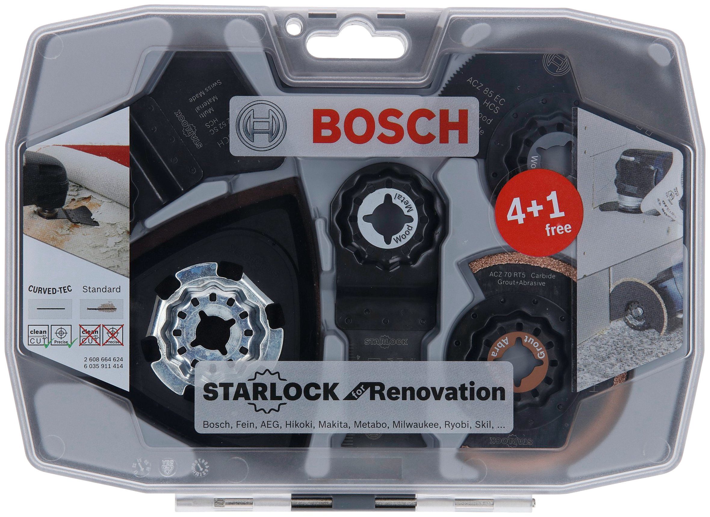 Bosch Professional Werkzeugset RB-Set Starlock für Renovierungsarbeiten,  5-tlg., Starlock, Aufnahmesystem: Starlock