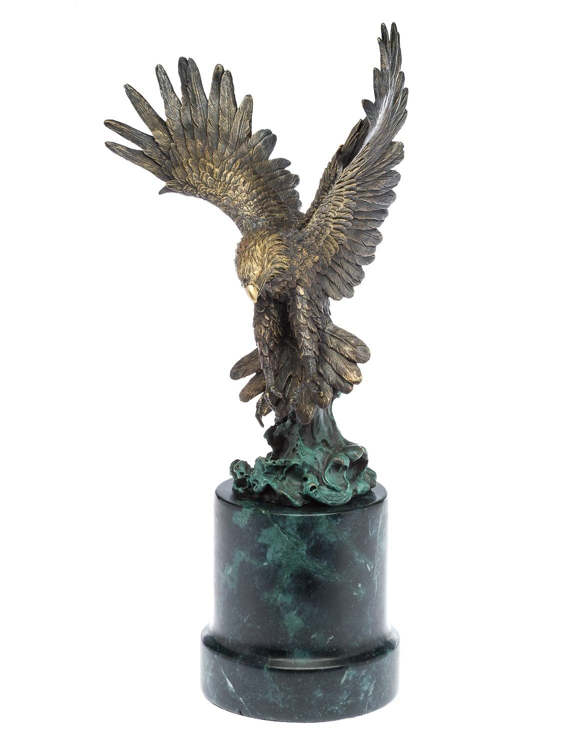 BT471♛Handgefertigte Bronze-Figur/Statue Adler im Flug 