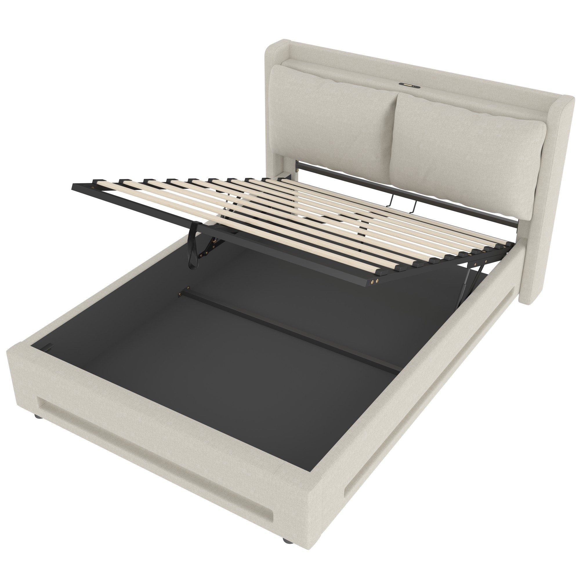 LVHOM Boxbett 140x190cm/140x200cm/160x200cm,mit Bettkasten,Kopfteil mit Sta günstig online kaufen