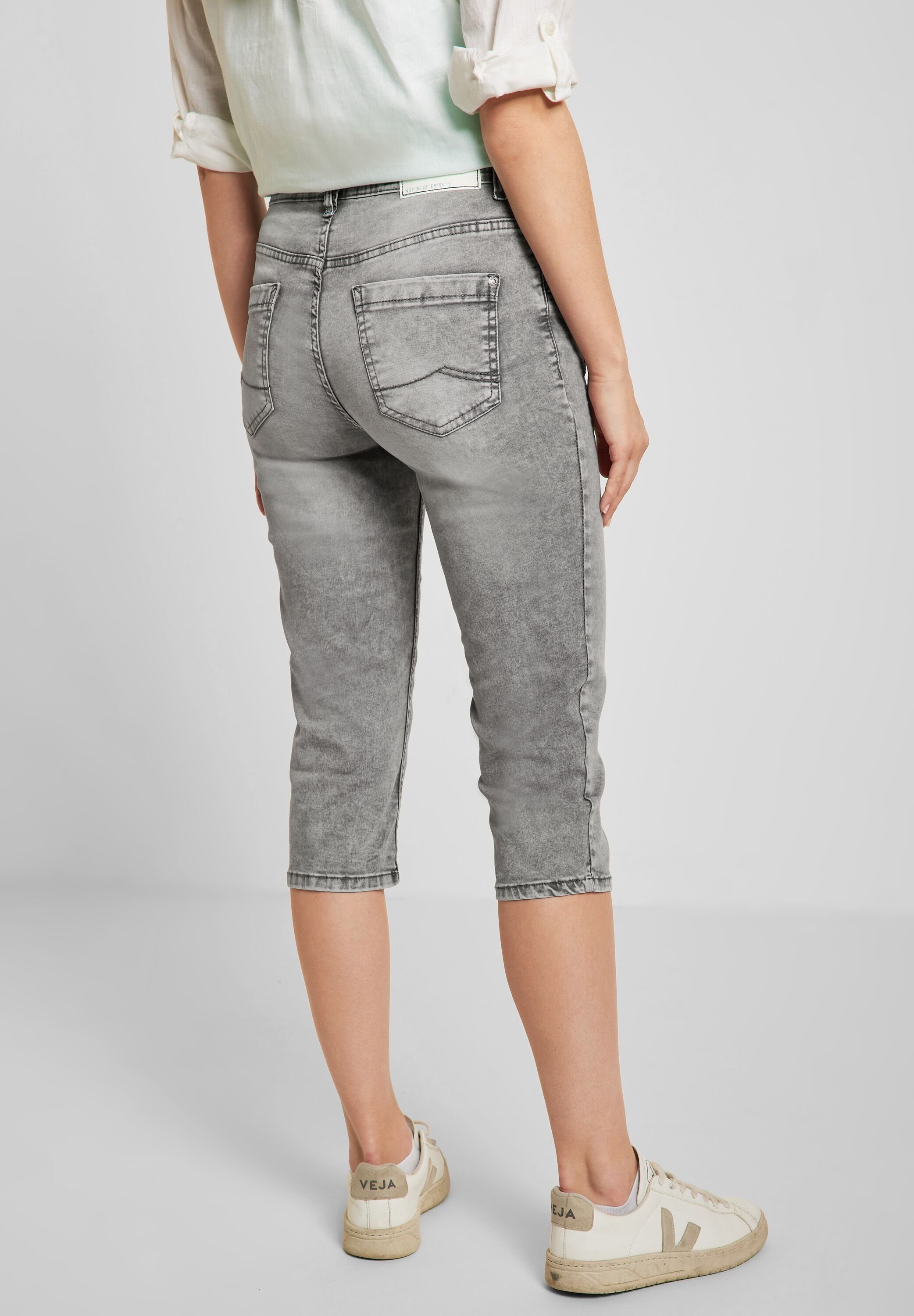Cecil Gerade Jeans 5-Pocket-Style, Damen Slim Fit Jeans in 3/4-Länge