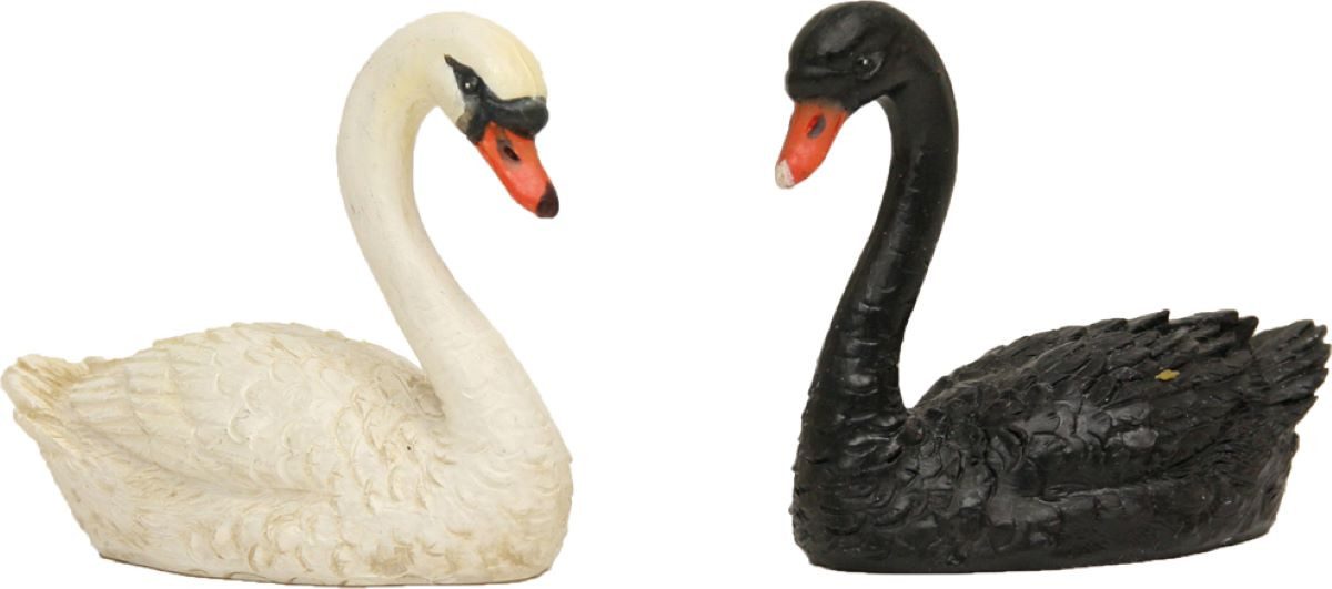 FADEDA Tierfigur 2x FADEDA Schwanenpaar, Höhe in cm: 4,5