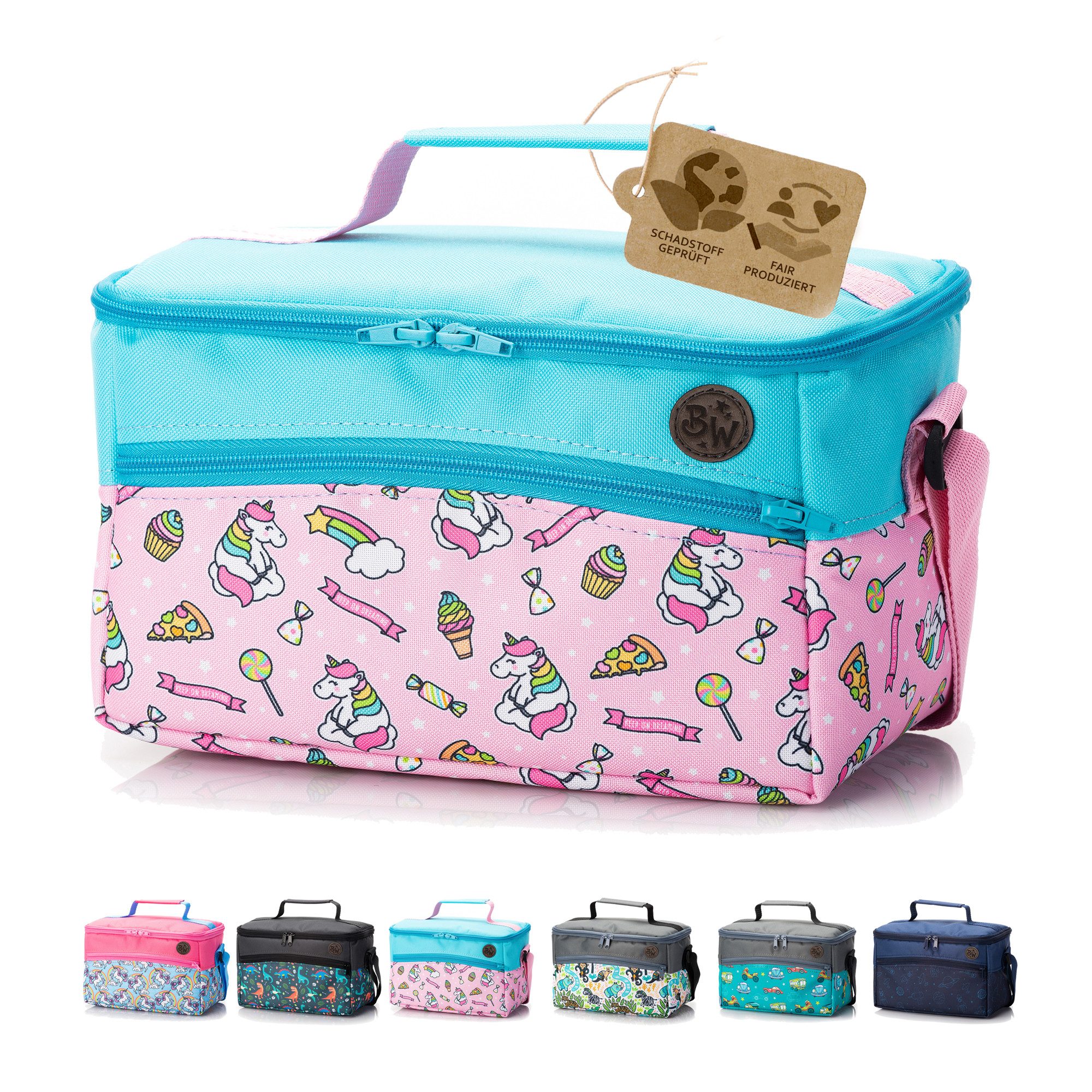 BambiniWelt by Rafael K. Aufbewahrungstasche Tasche für Toniebox Tigerbox für Musikbox Hörwürfel Innenfächer, innere Fächer dank Klettband frei verstellbar