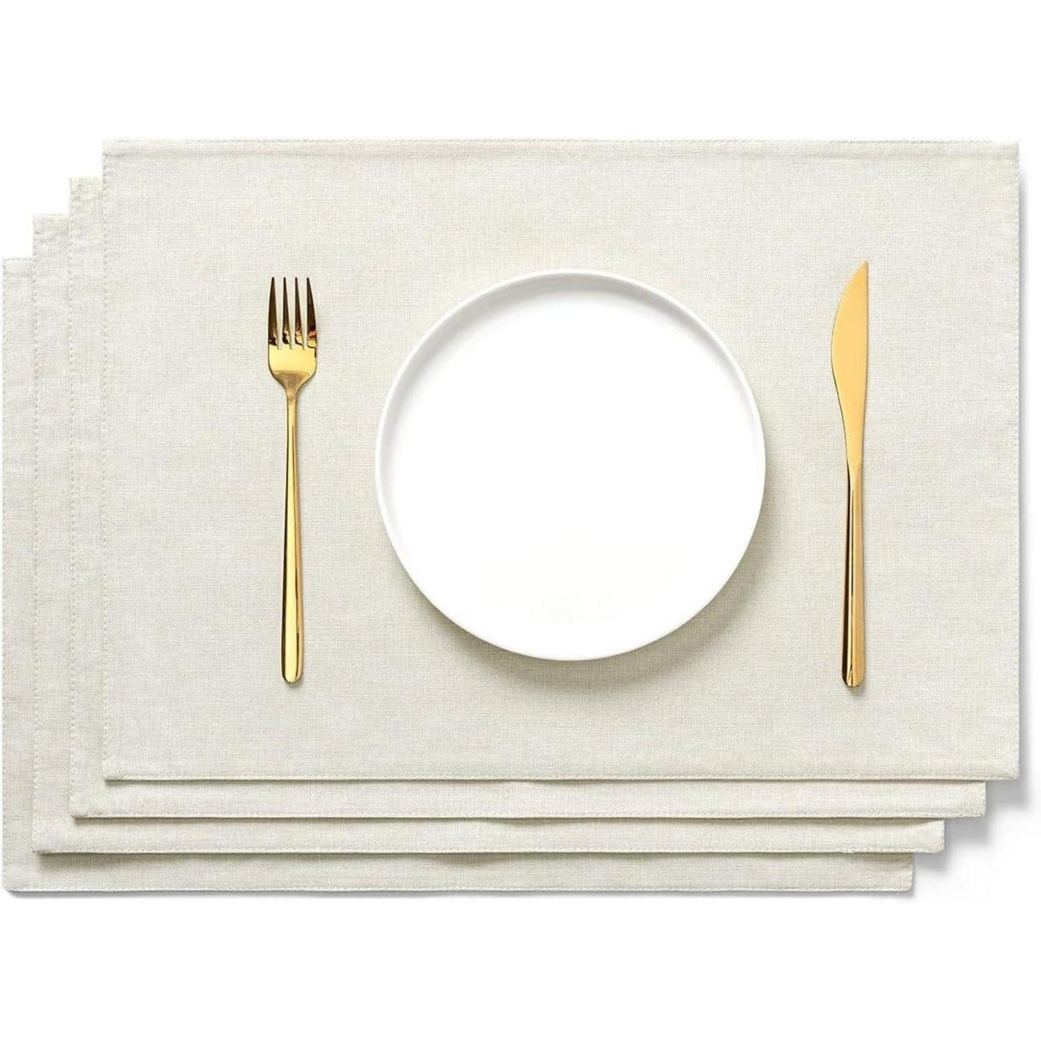 LuxusKollektion Platzset Platzset Tischset Platzdeckchen Stoff 33 x Cd-17 4er Set