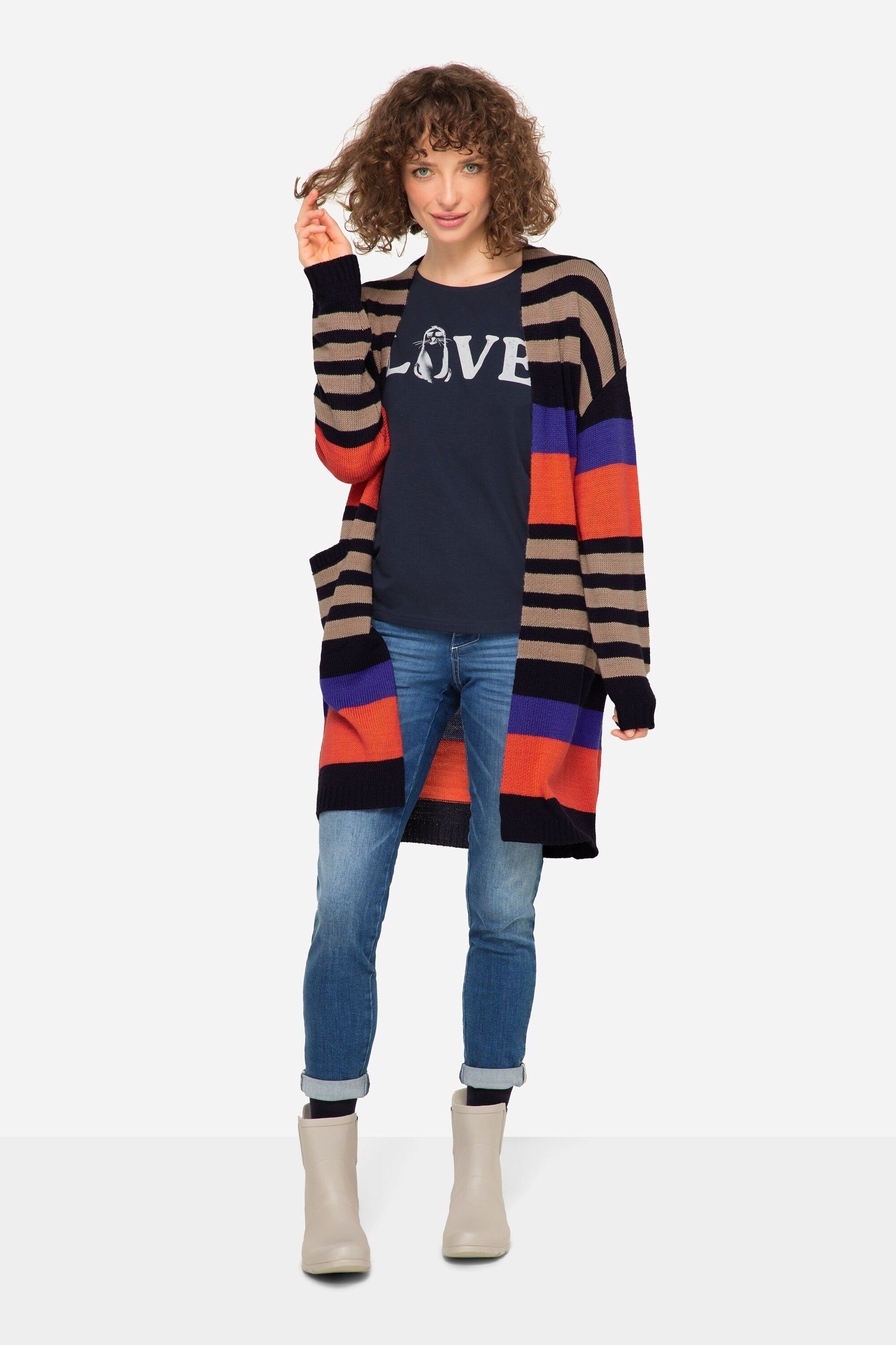 Laurasøn Strickjacke Strickjacke längere offene Form günstig online kaufen