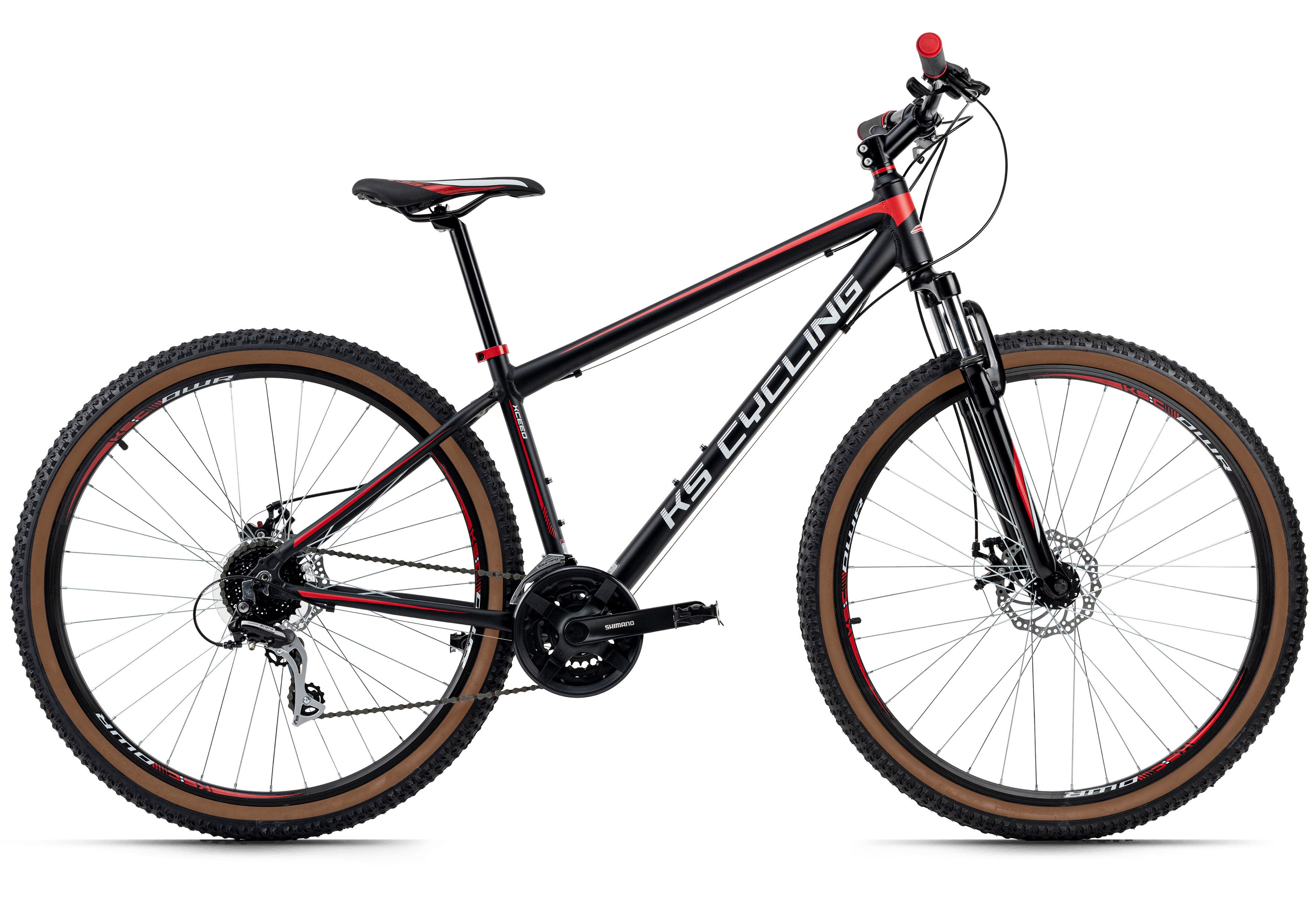KS Cycling Mountainbike Hardtail 29'' Xceed schwarz-rot 24 Gänge, 24 Gang, Kettenschaltung