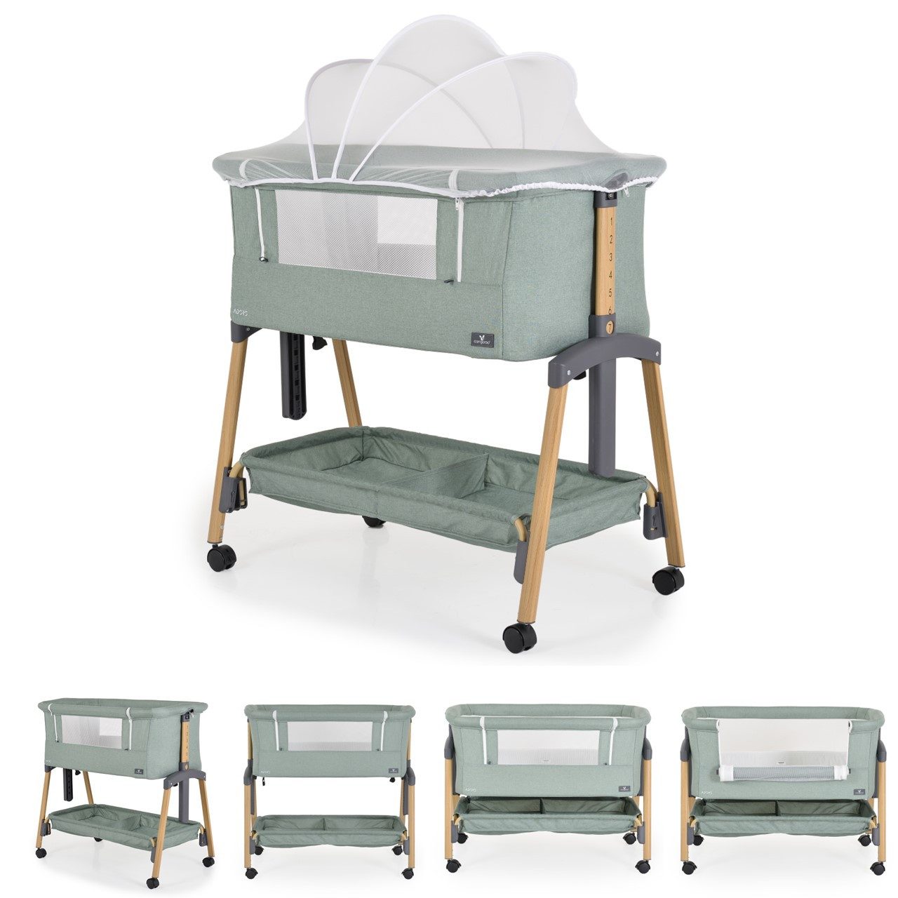 Cangaroo Komplettbett Babybett, Beistellbett Adoro, verstellbar, günstig online kaufen