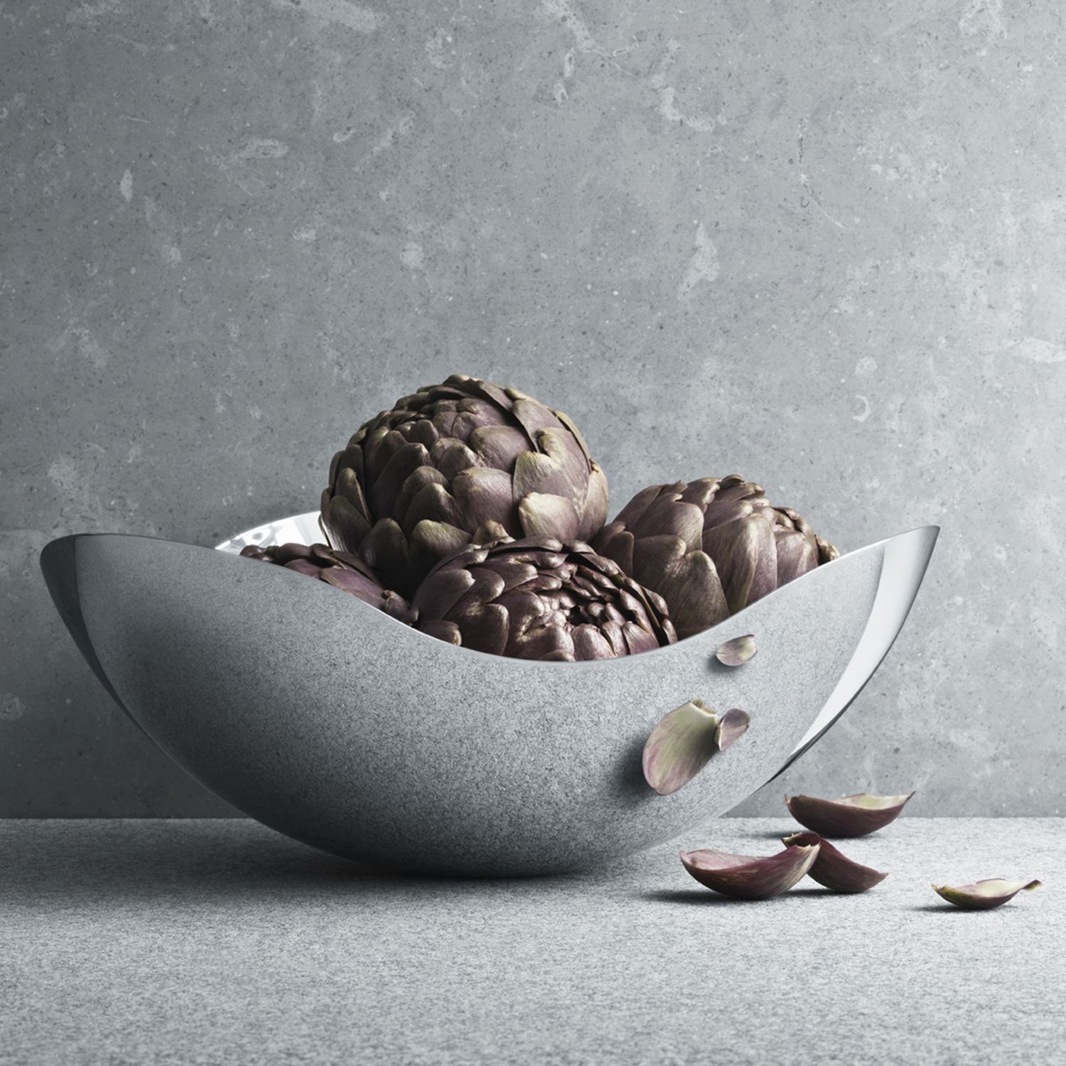 Georg Jensen Obstschale Bloom Groß, Edelstahl