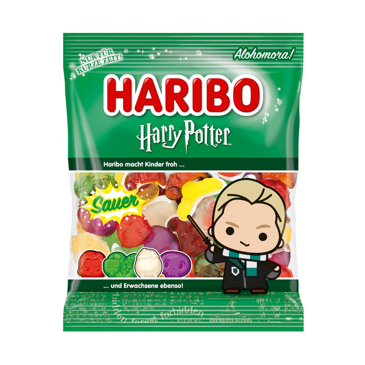 HARIBO Süßigkeit, Haribo Harry Potter Fruchtgummi Draco Malfoy sauer Packung 160g