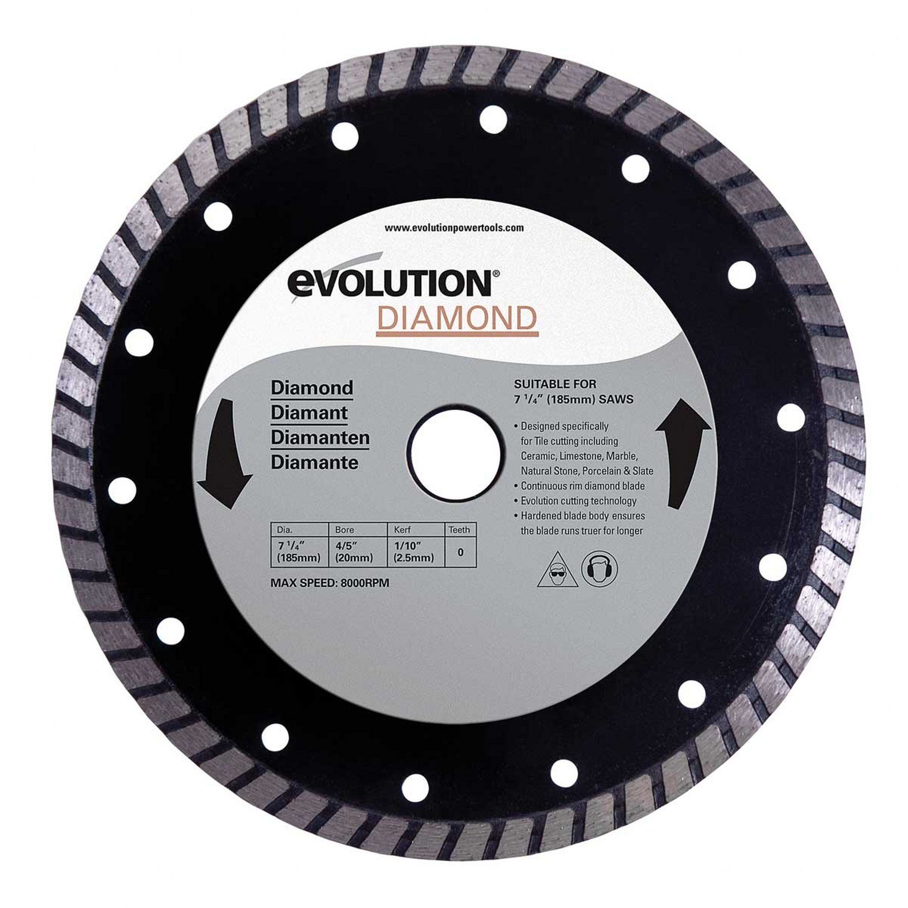 Thumbnail - EVOLUTION Diamantsegmentsägeblatt Sägeblatt 185mm (7-14) Diamantscheibe