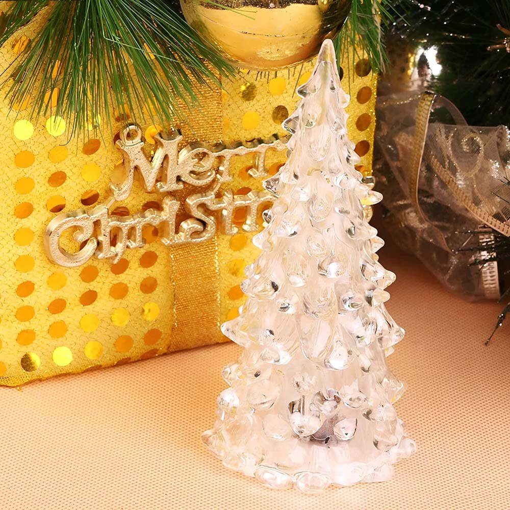 Acryl, farbwechselnd, Tischplatte Multicolor, Transparentes Rosnek Baum Deko LED Schlafzimmer Weihnachten für Kamin,