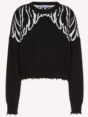 RED VALENTINO Strickpullover VALENTINO RED Oversize Cropped Distressed Wings Jumper Pullover Pulli