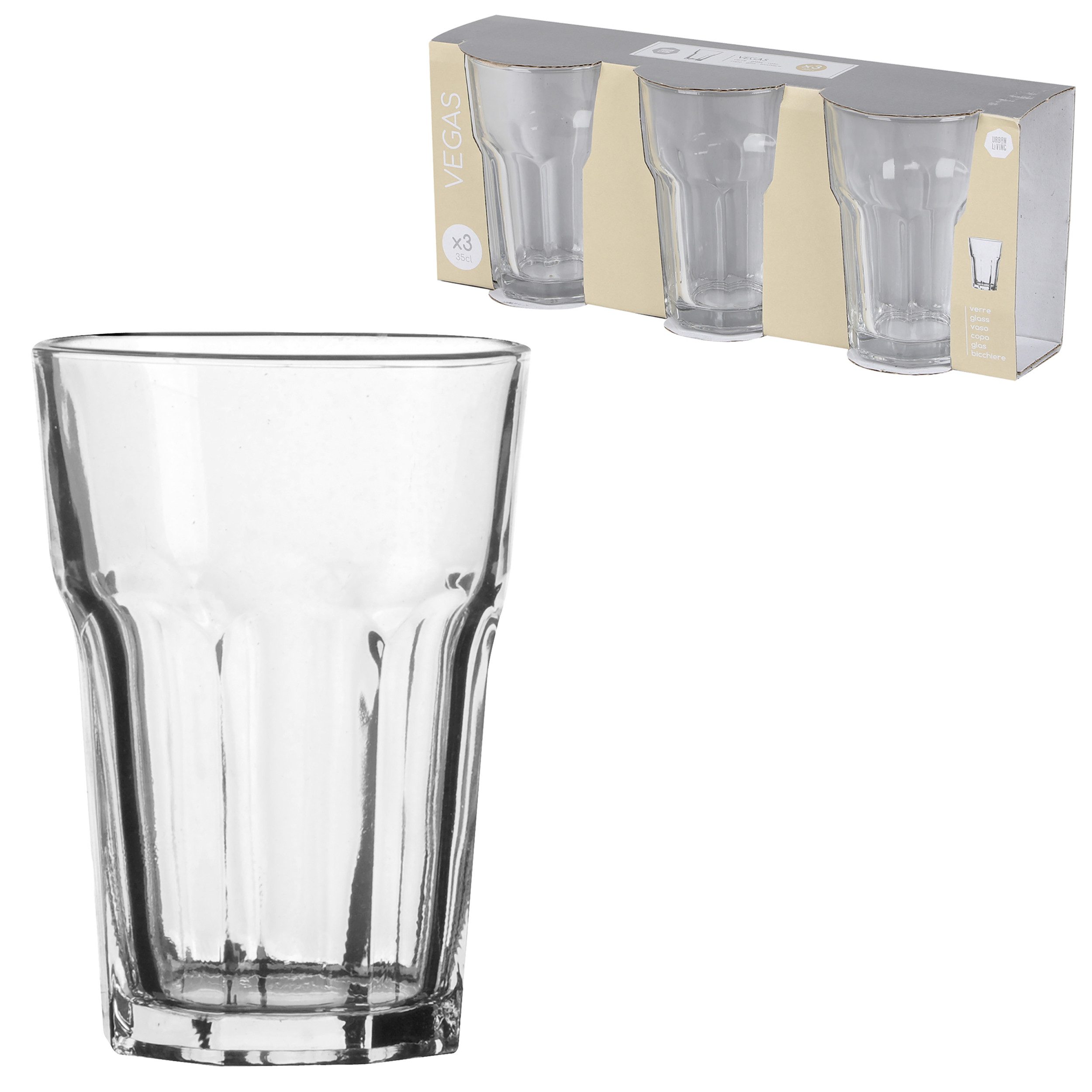 Annastore Longdrinkglas 6 Stück Trinkgläser Wassergläser Saftgläser Limogläser Whiskeygläser, Spülmaschinenfest