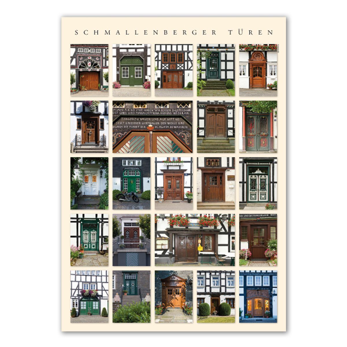 Deine Wörter Postkarte Poster Schmallenberger (50x70 cm) Türen