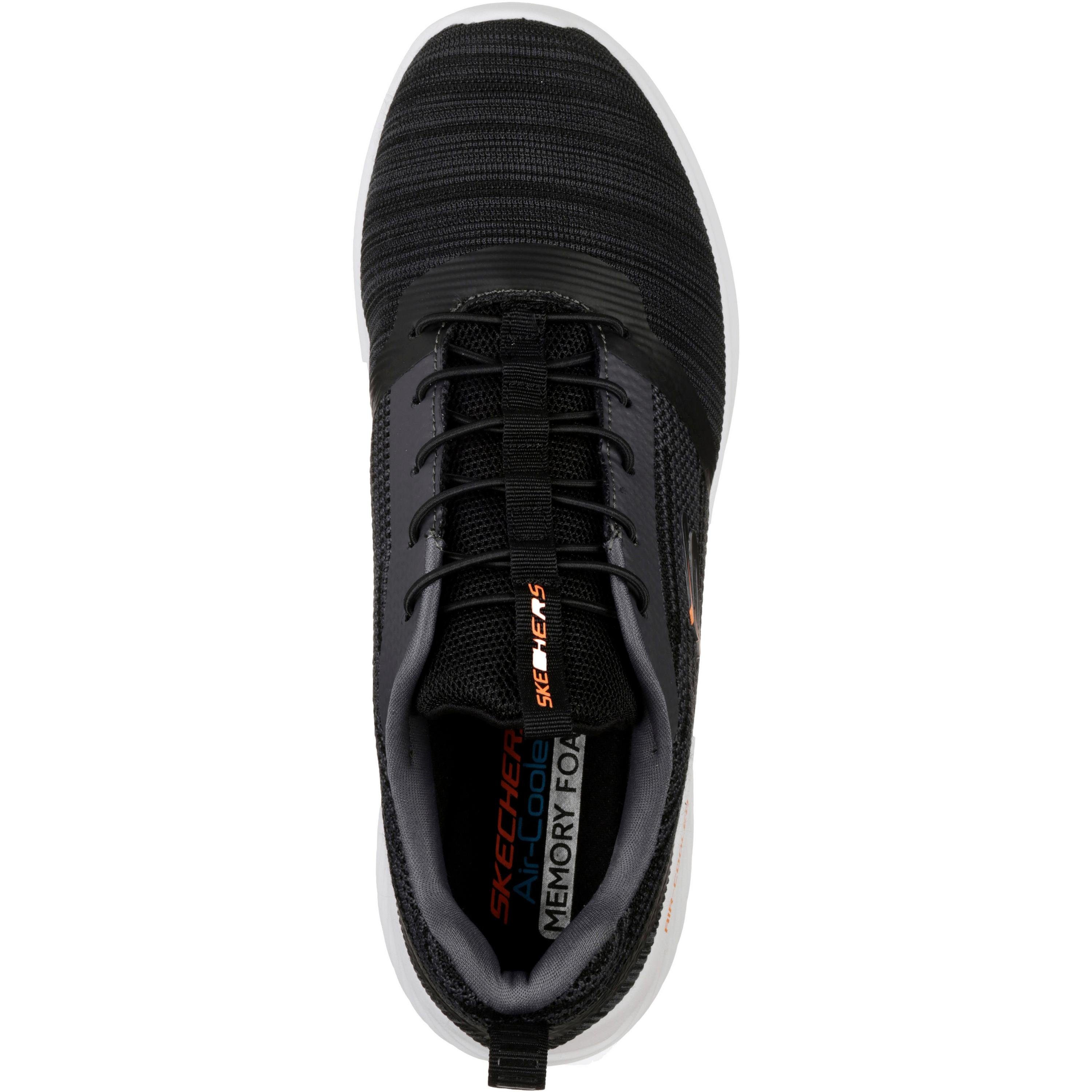 black Sneaker Bounder mesh-pu-trim Skechers