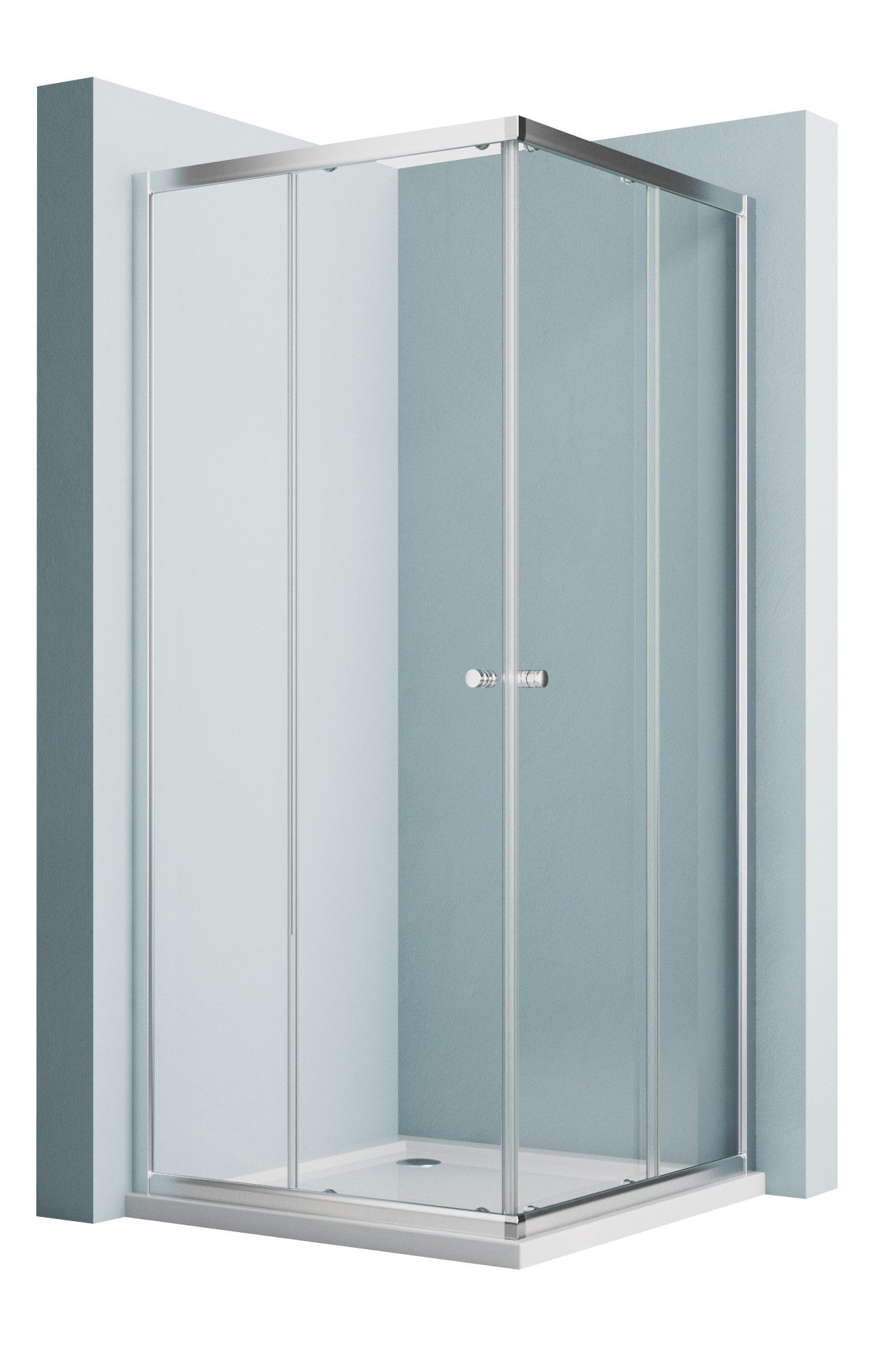 Hopibath Eckdusche Duschkabine 80x80 Eckeinstieg Schiebetür günstig online kaufen