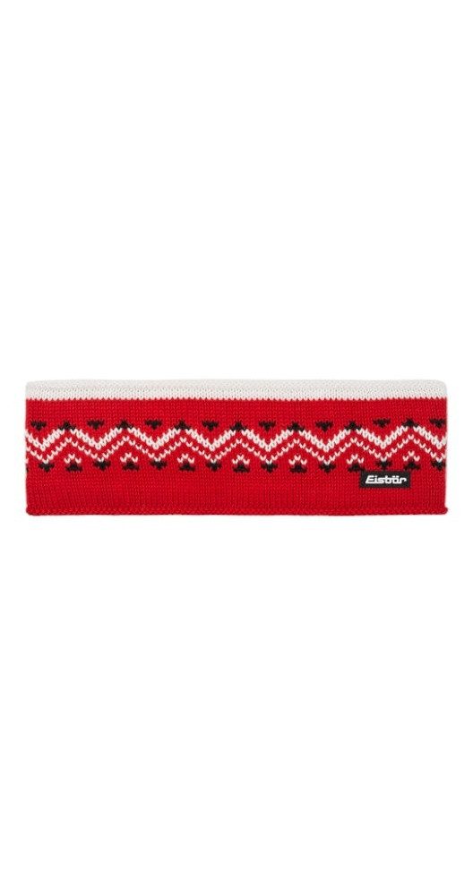 Stirnband Vincent Nordic Merinomix - rot/weiss- 1 Stück
