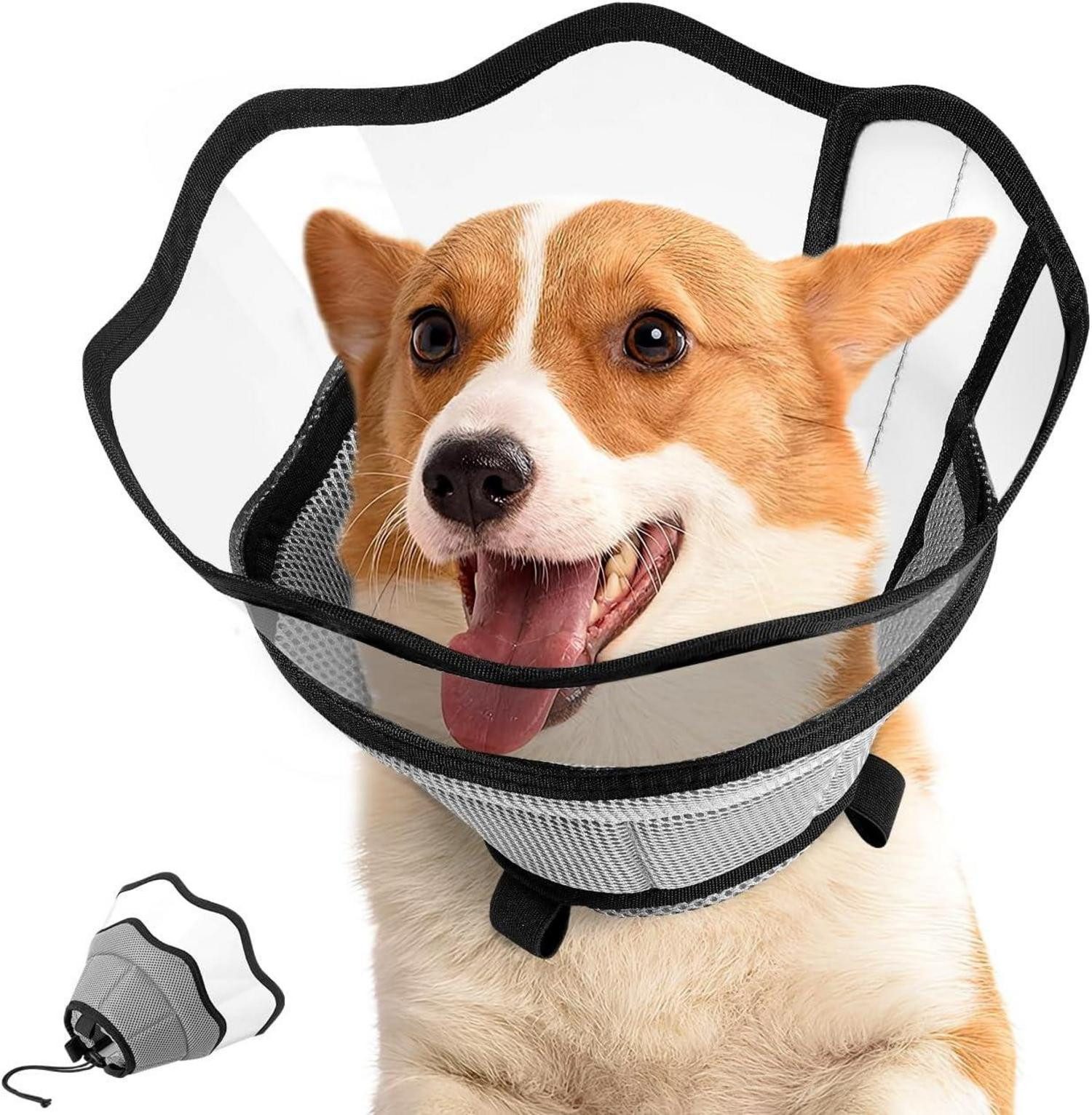 Schutzkragen VavoPaw Halskrause Hund Leckschutz Wasserdicht PVC S GRAU