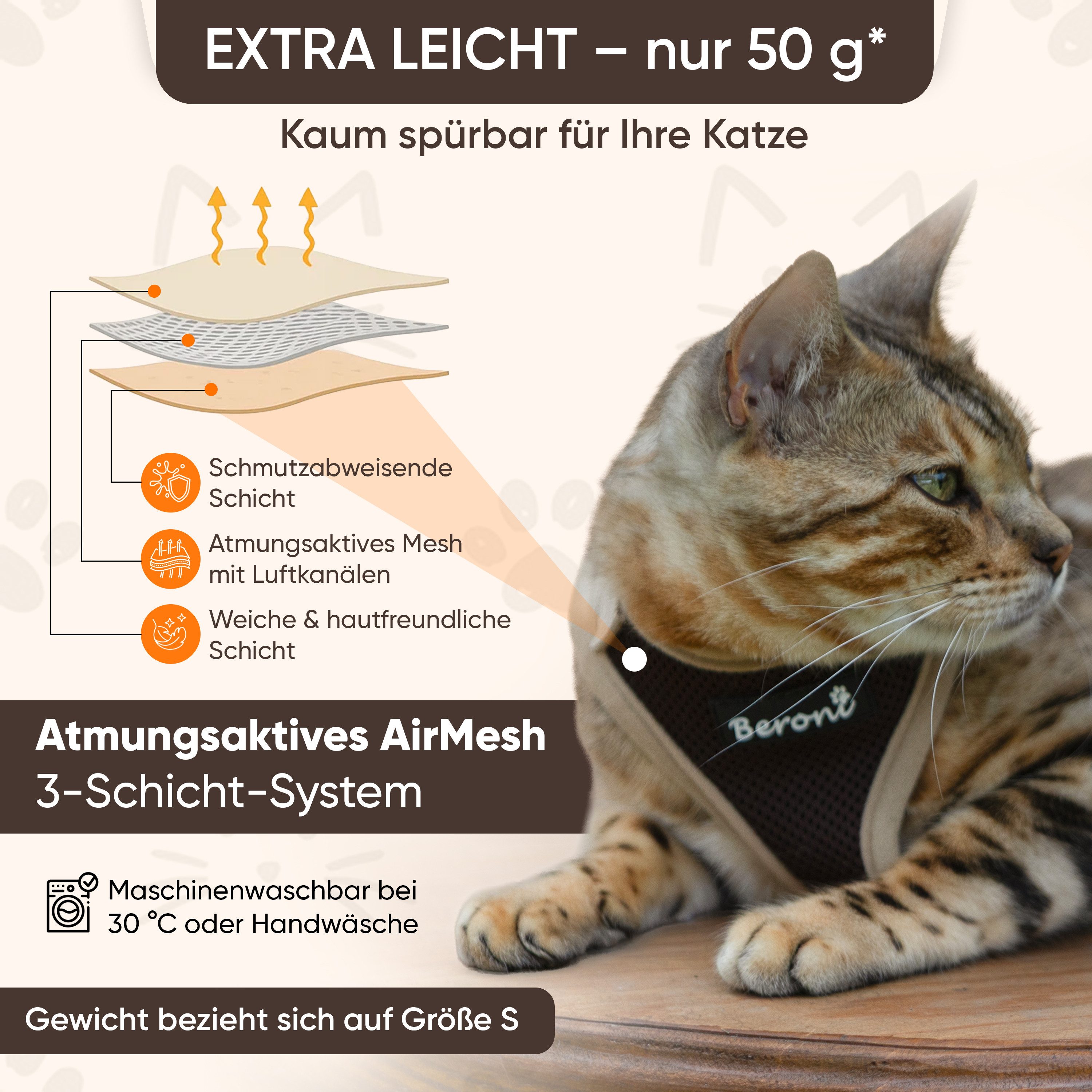 Beroni Geschirr Katzengeschirr für Katze Easy Walking 2.0 ausbruchsicher ve günstig online kaufen