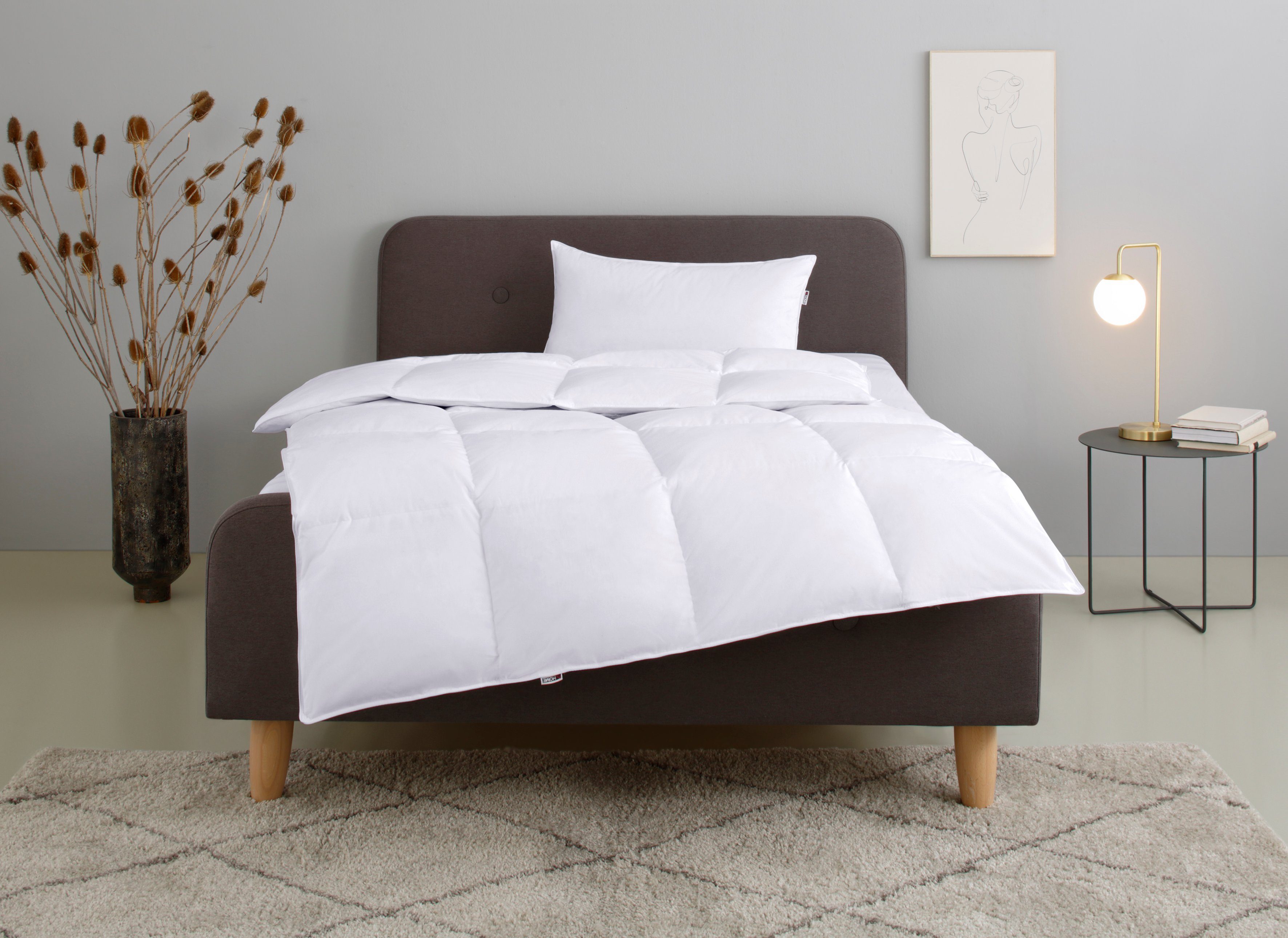 my home Federbettdecke + Kopfkissen Irah Bettdecke 135x200 cm, 155x220 cm, günstig online kaufen