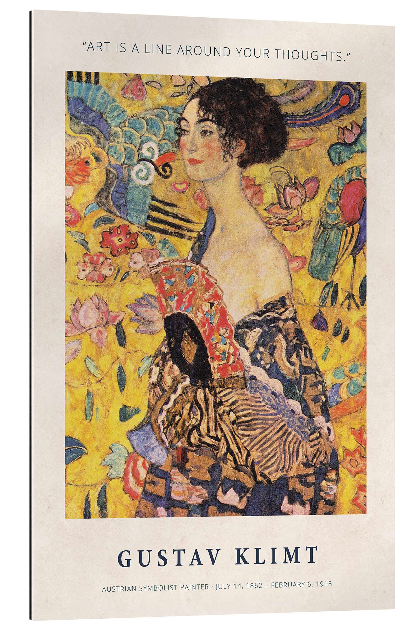 Posterlounge Wandbild Art is a Line around Your Thoughts, Gustav Klimt, erhältlich als Poster, Leinwandbild, Wandsticker oder Acrylglasbild