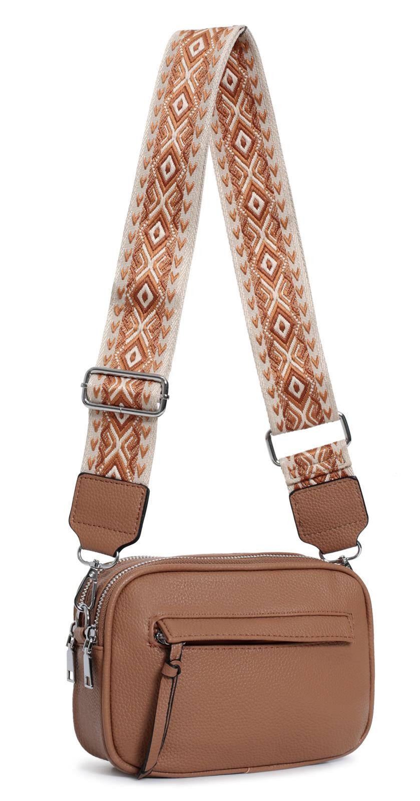 Schultertasche Damen Bodybag Umhängetasche Brusttasche Crossover Handtasche Freizeit