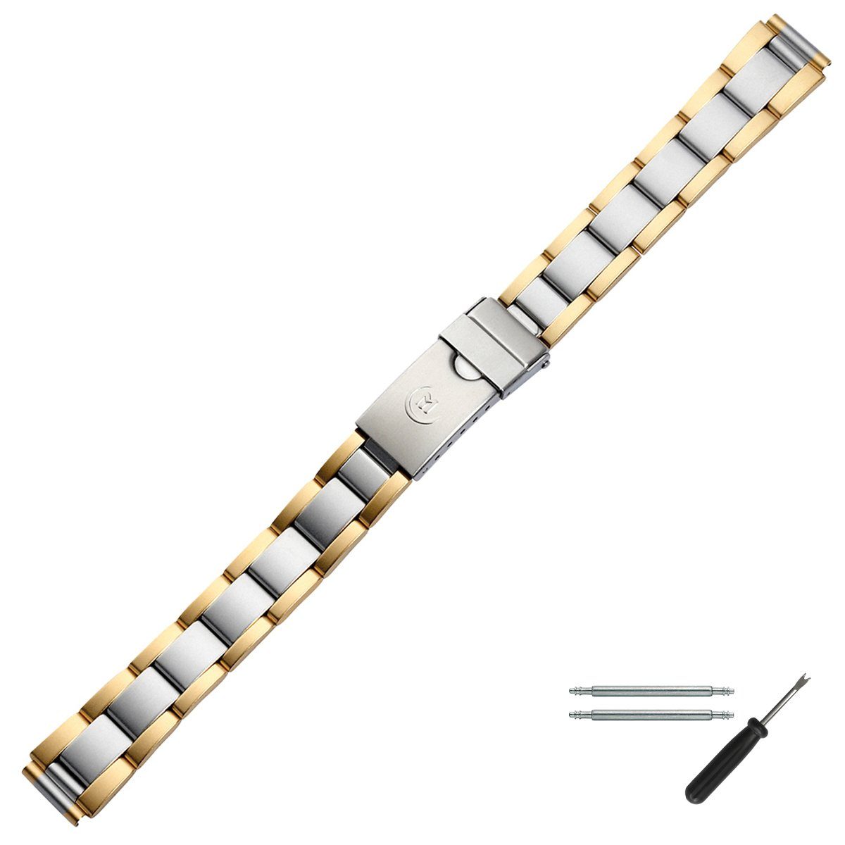 MARBURGER Uhrenarmband 12mm Edelstahl Silber günstig online kaufen